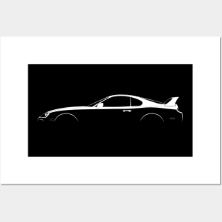 Toyota Supra (A80) Silhouette Posters and Art